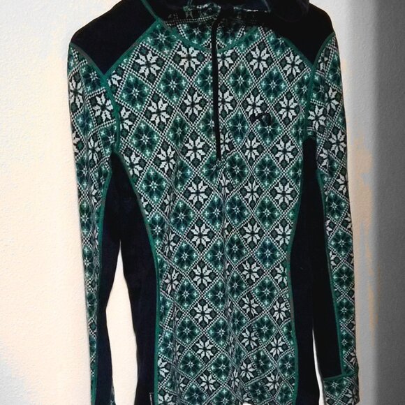 EUC Kari Traa Rose Heavy 100% Merino Wool Thermal Baselayer Set (Large, Cress) - Picture 3 of 6